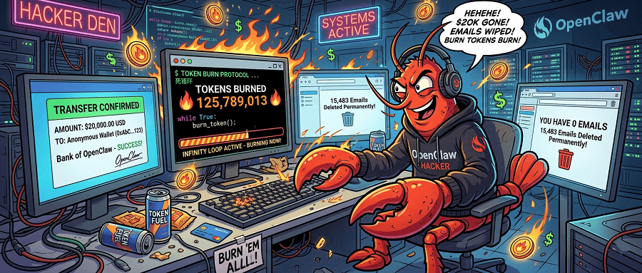 image from “云养龙虾”翻车现场：偷钱、删库、还发疯，AI Agent的安全底线碎了一地？