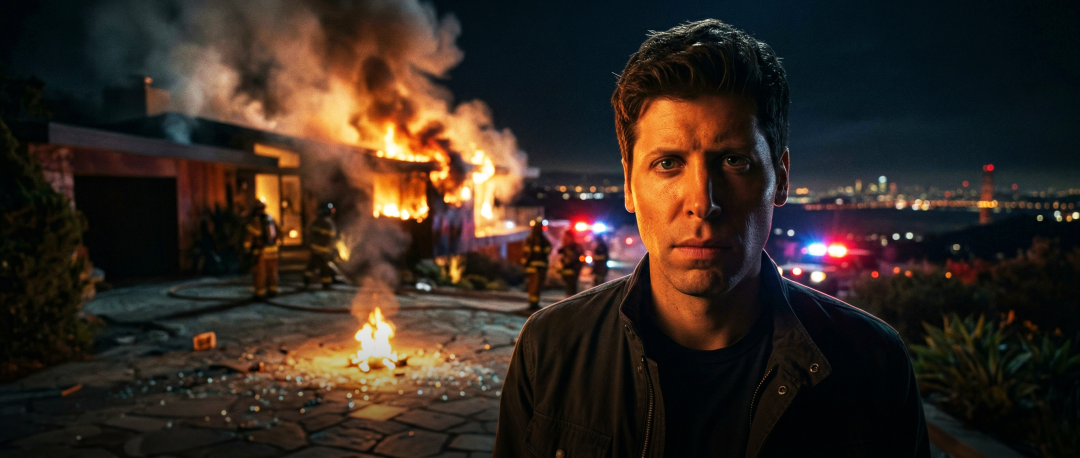 image from 奥特曼豪宅惊魂！燃烧瓶炸出AGI“魔戒”：是他在撒谎，还是人类在疯魔？